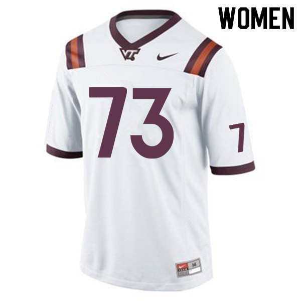 Women #73 Jim Pyne Virginia Tech Hokies College Football Jerseys Sale-Maroon